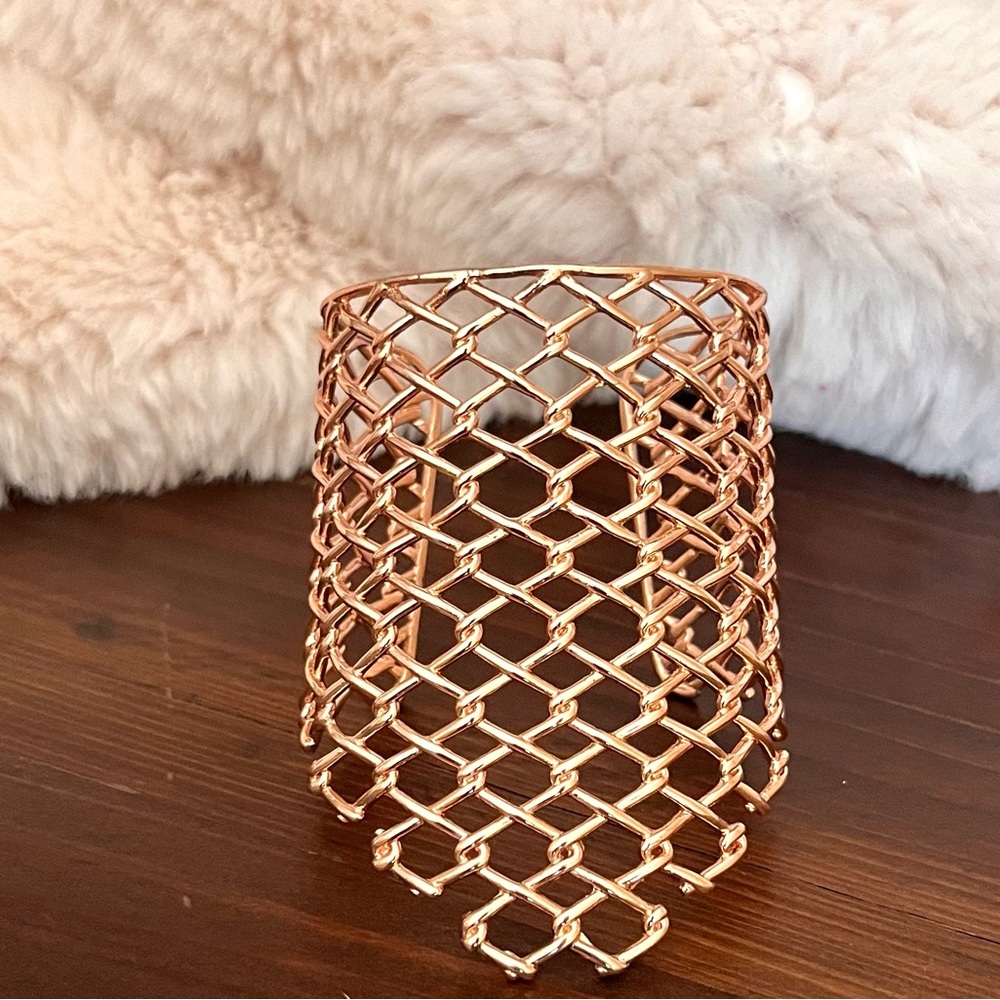 Alexis Bittar Rose Gold tone Barbed Cuff Bracelet